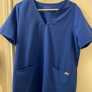 Figs Casma scrub top winning blue